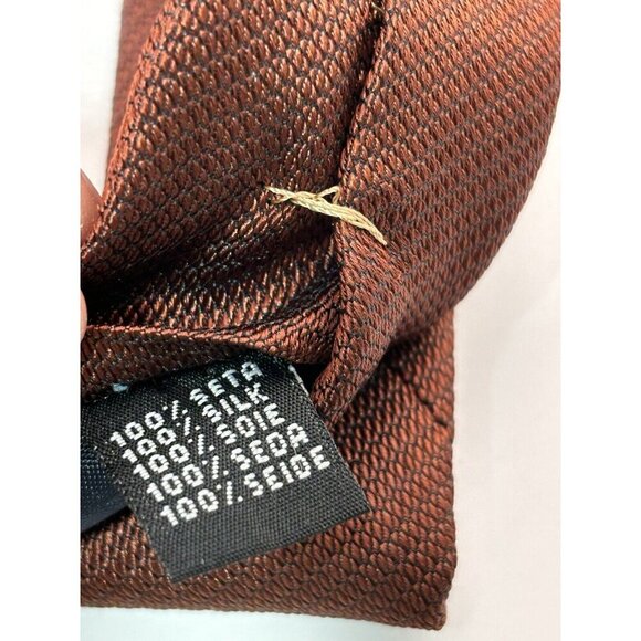 VTG LOT OF 3 Orange/Red Tone Silk Ties Made in Italy Abstract Double Ring - Picture 5 of 7